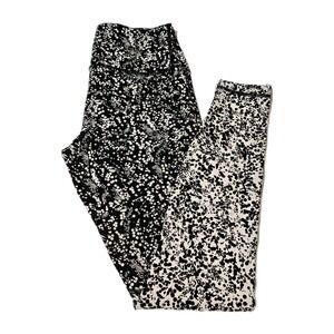 Lululemon Wunder Under Leggings Size 8 High Rise Ice Breaker White/Black Pattern